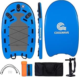 COOLWAVE Inflatable Water Rescue Sled Lightweight Jet Ski Rescue Sled, Emergency Rescue Board for Lifeguards, Divers, and Surfers, 73 × 39 × 4 inch...