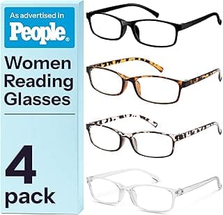 Gaoye +1.0 Multi Pack Reading Glasses - Blue Light Blocking Lenses, TR90 Frames, UV400 - Eyeglasses with Clear Vision