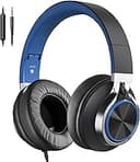 AC01 Over-Ear Headphones Wired, Passive Noise Isolating Corded Stereo Headsets with Mic Volume Control for Adults Teens 3.5mm for Chromebooks, Lapt...