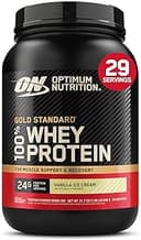 Optimum Nutrition Gold Standard 100% Whey Protein Powder, Vanilla Ice Cream, 2 Pound (Packaging May Vary)