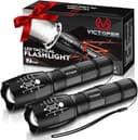 Victoper LED Flashlight 2 Pack, Bright Tactical Torch High Lumens 5 Modes, Waterproof Zoomable Flash Light for Outdoor, Birthday Gifts for Men, Dor...