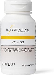 Integrative Therapeutics K2 + D3 - Supplement for Heart Health & Bone Strength* - Daily Vitamins for Calcium Absorption - Supports Vitality - Dairy...