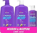 Aussie Miracle Moist Shampoo and Conditioner with 3 Minute Miracle Deep Conditioner, Avocado & Jojoba Oil, Paraben-Free, Moisturizes & Detangles, A...