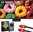 LG LB70 27" Full HD HDR10 Pro Smart LED TV 27LB7000PUA Bundle with 1 YR CPS Enhanced Protection Pack, 6FT 4K HDMI Cable and Deco Gear Home Theater ...