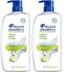 Head & Shoulders Anti-Dandruff Shampoo with 1% Pyrithione Zinc, Clinically Proven & Scalp Care Treatment, Fresh Green Apple Scent, 32.1 Fl Oz Each,...