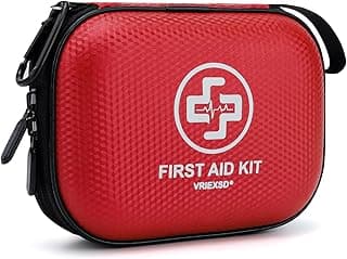 Mini First Aid Kit - 150 Piece Small Waterproof Hard Shell Medical Kit for Home, Car, Travel, Camping, Truck, Hiking, Sports, Office, Vehicle & Out...
