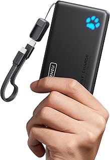 INIU 45W Fast Charging Portable Charger, Smaller 10000mAh Travel Power Bank | Flight-Safe, Detachable USB C Cable, Travel Essential, External Batte...