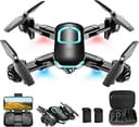Drone with 1080P Camera, Foldable Drone for Beginners with Light, Upgrade Altitude Hold, Gesture Selfie, Waypoint Fly, 3D Flip, 3 Speed Mode, Circle Fly, One Key Start