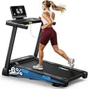 MERACH Incline Treadmill with Incline 6%-15%, 7-Layer Belt 300LBS Capacity Tredmill Foldable Handle Running Treadmills for Home, 0.5-7.5MPH 3.0HP Incline Folding Treadmill LED with APP Threadmill