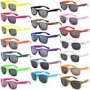 QYVEWY 20 Pairs Bulk Sunglasses for Adult Retro 70s 90s Cheap Glasses (20Color)