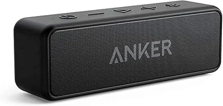 Anker Soundcore 2 Portable Bluetooth Speaker with Stereo Sound, Bluetooth 5, Bassup, IPX7 Waterproof, 24-Hour Playtime, Wireless, Speaker for Home,...