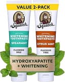 Dr. Squatch Hydroxyapatite Toothpaste Whitening - Natural, Fluoride-Free Toothpaste - Enamel Support - Day & Night Set - Citrus Mint & Spearmint, (4.7 oz, 2-Pack)