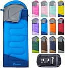 PTEROMY Sleeping Bags for Adults, Lightweight and Machine Washable, Water Resistant Backpacking Camping Sleeping Bag for Warm Cold Weather, Camping...