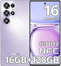 OUKITEL C66 Android 16 Cell Phone Unlocked 2026-6.73"120Hz Display,16GB RAM+128GB/1TB ROM Smartphone,64MP+8MP Camera, 5000mAh Battery Phone, 4G Dua...