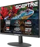 Sceptre New 22-Inch Gaming Monitor, FHD 1080p, Up to 144Hz, HDMI, DisplayPort, Built-in Speakers, Machine Black (E225W-FW144 Series, 2026)