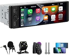 DINGRGO Single Din Car Radio - Car Stereo with Wireless Apple Carplay Android Auto, 6.9" Touchscreen Radio with Bluetooth 5.2 Support Mirror Link, ...