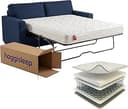 60" x 72" Queen, 6 Inch Sleeper Sofa Bed Mattress - Innerspring, Medium Firm, Waterfall White Designer Jacquard Cover, Bed in a Box Mattress - Made...
