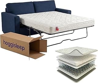 60" x 72" Queen, 6 Inch Sleeper Sofa Bed Mattress - Innerspring, Medium Firm, Waterfall White Designer Jacquard Cover, Bed in a Box Mattress - Made...