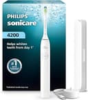 Philips Sonicare 4200 Rechargeable Electric Toothbrush, 1 Brush Head, White | Built-in Pressure Sensor, 3 Brush Settings, 2-Minute Guided Timer, 14...