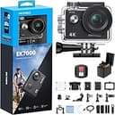 AKASO EK7000 4K30FPS 20MP WiFi Action Camera with EIS Ultra HD 131FT Waterproof Underwater Camera Remote Control 4X Zoom Support External Microphon...