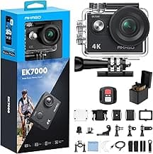 AKASO EK7000 4K30FPS 20MP WiFi Action Camera with EIS Ultra HD 131FT Waterproof Underwater Camera Remote Control 4X Zoom Support External Microphon...