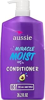 Aussie Miracle Moist with Avocado & Jojoba Oil, Paraben Free Conditioner, 26.2 fl oz