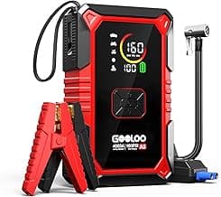 GOOLOO A5 Jump Starter with Air Compressor, 4000A Car Battery Jump Starter (All Gas/10.0L Diesel) with 160PSI Tire Inflator Auto-Off, 45W PD Fast C...