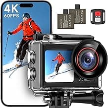 ODDV 4K60FPS 30MP Action Camera with Front LCD and Touch Rear Screens, Underwater Camera with 5X Zoom, 132FT Waterproof Camera, EIS, WiFi Remote Co...