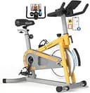 Exercise Bikes for Home,Indoor Cycling Bike with Adjustable Friction,Brake Pad Resistance Silent Belt Drive,330lbs Weight Capacity &Upgraded Versio...