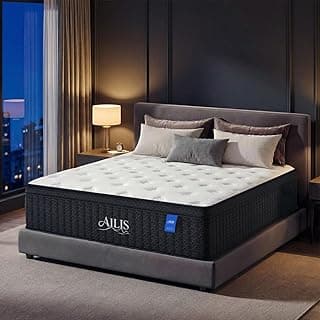 Ailis Queen Mattress, 12 Inch Queen Hybrid Mattress in a Box, Medium Firm with Upgraded Pocket Springs for Superior Motion Isolation, Strong Edge S...