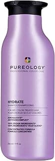 Pureology Hydrate Shampoo - For Dry or Color Treated Hair, Moisturizing Shampoo For Hydration & Softness, With Rose Extract & Green Tea, Vegan & Su...