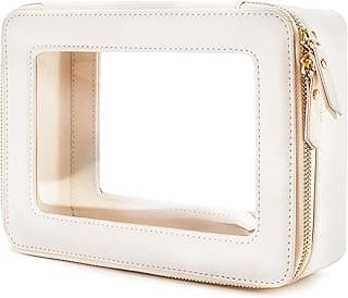 Aveniee Clear Makeup Bag Organizer, Travel Toiletry Bag Cosmetic Case for Women, Portable Make Up Skincare Pouch Car Organizer Bag with Zippers for...