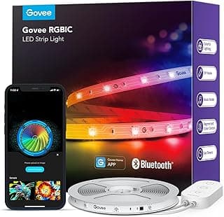 Govee RGBIC LED Strip Lights, Smart LED Lights for Bedroom, Bluetooth LED Lights APP Control, DIY Multiple Colors on One Line, Color Changing LED S...