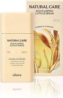 ohora Natural Care Rice Plumping Cuticle Serum – Hydrating Nail Serum with Rice & Soybean Extract, Collagen, Vitamin E & Peptides – Fast-Absorbing,...