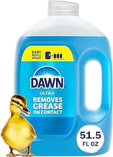 Dawn Ultra Original Dish Soap Refill Jug, Large Size Original Blue Liquid Dishwashing Detergent, Powerful Dish Soap for Grease, 51.5 oz