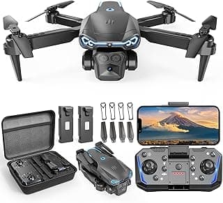 Foldable Drone with 1080P Camera for Beginners & Kids, FPV RC Quadcopter Toys Gifts for Boys Girls, One Key Start, 3D Flips, Gesture Selfie, 3 Spee...