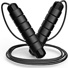 Jump Rope, Tangle-Free Rapid Speed Jumping Rope Cable with Ball Bearings for Women, Men & Kids, Adjustable Steel Jump Rope with Foam Handles for Ho...