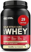 Optimum Nutrition Gold Standard 100% Whey Protein Powder, Vanilla Ice Cream, 2 Pound (Packaging May Vary)