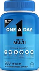 One A Day Multivitamin for Men - Daily Mens Multivitamins with Vitamin D, Zinc, Folic Acid, and B Vitamins, Physical Energy Support, 200 Count