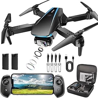 Oddire Drone with Camera - Drones for Adults, with 2 Batteries, Carrying Case, Propellers, 1080P HD Foldable Drone with Stable Hover, Trajectory Fl...