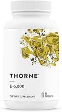 THORNE - Vitamin D-5000 - Vitamin D3 Supplement - Support Healthy Bones, Teeth, Muscles, Cardiovascular & Immune Function* - NSF Certified for Spor...