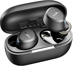 TOZO A1 Wireless Earbuds Bluetooth 5.3 Light Weight in Ear IPX5 Waterproof Headphones 2 Mic for AI Calls, Immersive Premium Sound Bass Headset with...