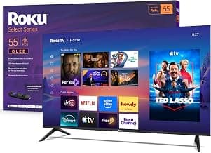 Roku 55-Inch Select Series Smart TV 2026-4K QLED TV - Roku TV | Flat Screen QLED Television with Voice Remote, Wi-Fi & Bluetooth Headphone Mode - S...