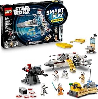 Star Wars SMART Play: Luke’s Red Five X-Wing Interactive Building Toy - All-in-One Set - Reacts to How You Move and Play with a SMART Brick - Gift ...