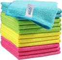 HOMEXCEL Microfiber Cleaning Cloth 210GSM, Pack of 12, Size:11.5" x 11.5", Ultra-Soft, High-Density Non-Abrasive Cleaning Towels for Cars, Glass, K...