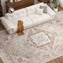 COHOME Vintage Distressed Washable Rug, Pet & Kid Friendly Area Rugs with Non-Slip TPE Backing, Stain Resistant High Traffic Low Pile for Living Ro...