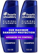 Head & Shoulders Anti-Dandruff Shampoo with 1% Selenium Sulfide, Clinical Strength Advanced Oil Control Twin Pack, Seborrheic Dermatitis Relief, Oi...