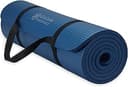 Gaiam Essentials 2/5" Thick (10mm) Yoga & Pilates, Fitness & Exercise Mat with Easy-Cinch Carrier Strap Cusion Support For Fitness and Gym Workouts