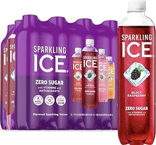 Sparkling Ice Purple Variety Pack, Flavored Water, Zero Sugar, with Vitamins and Antioxidants, 17 fl oz, 12 count (Black Raspberry, Cherry Limeade,...