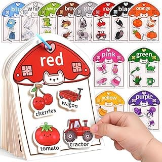 Montessori Busy Book Color Sorting Toys for Toddlers 2-4 Years | Educational Preschool Learning Activities for Kids, Sensory Fine Motor Matching Ga...